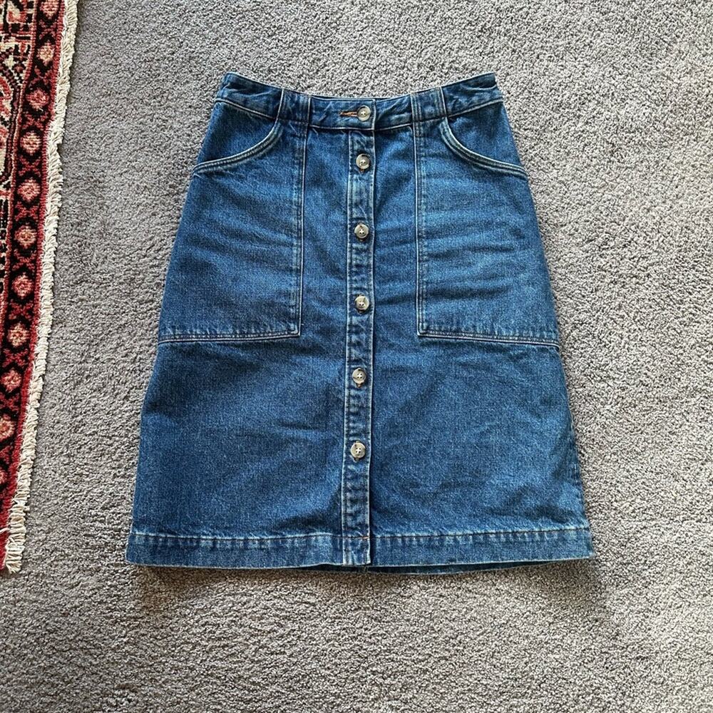 APC Jade Denim Midi Skirt